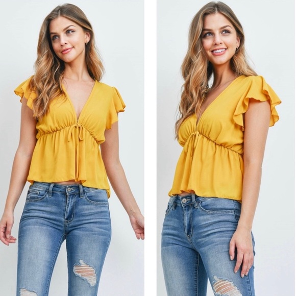 Flounce Short Sleeve Top - Picture 2 of 4